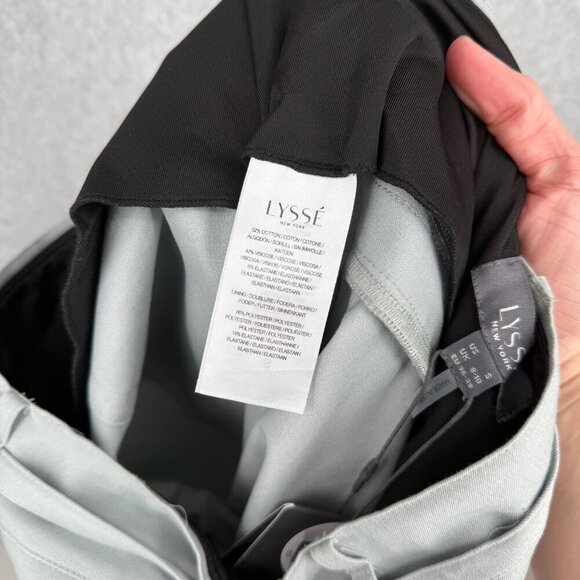 Lysse Womens Wide Leg Crop Pull On Pant Size S Morning Dew Gray Blue Smooth NEW - Picture 10 of 16